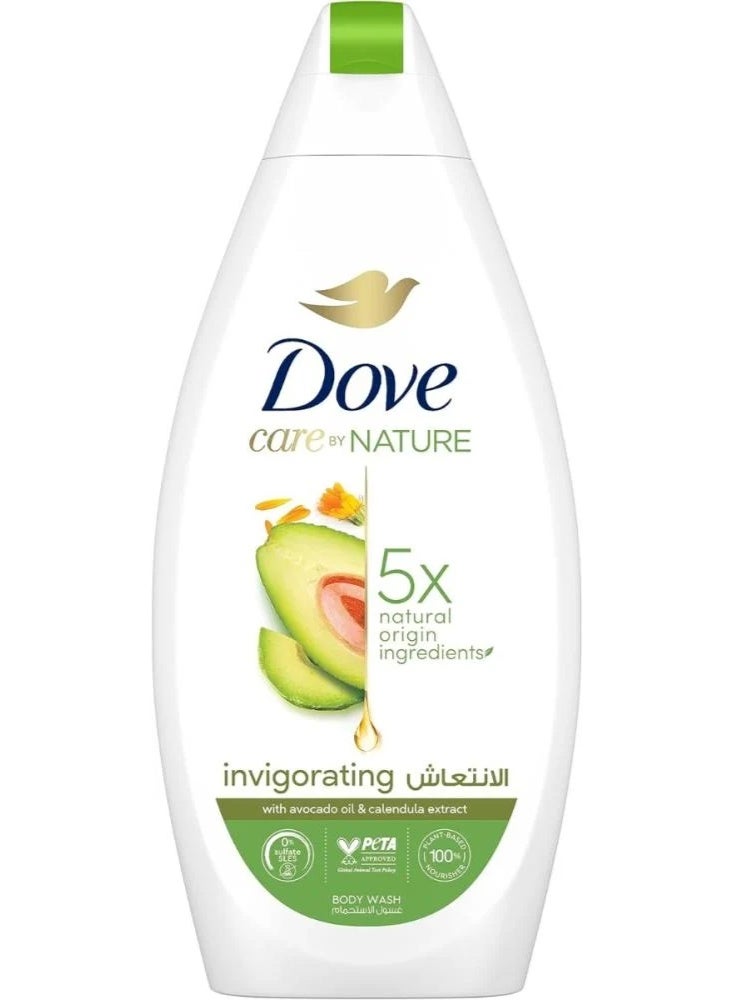 Dove Care By Nature Avocado And Calendula Invigorating Body Wash 500.0ml - Image 1